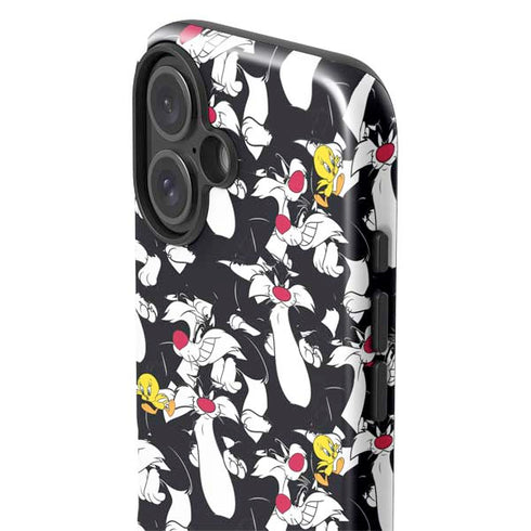 Looney Tunes Sylvester and Tweety Super Sized iPhone 16 Impact Case